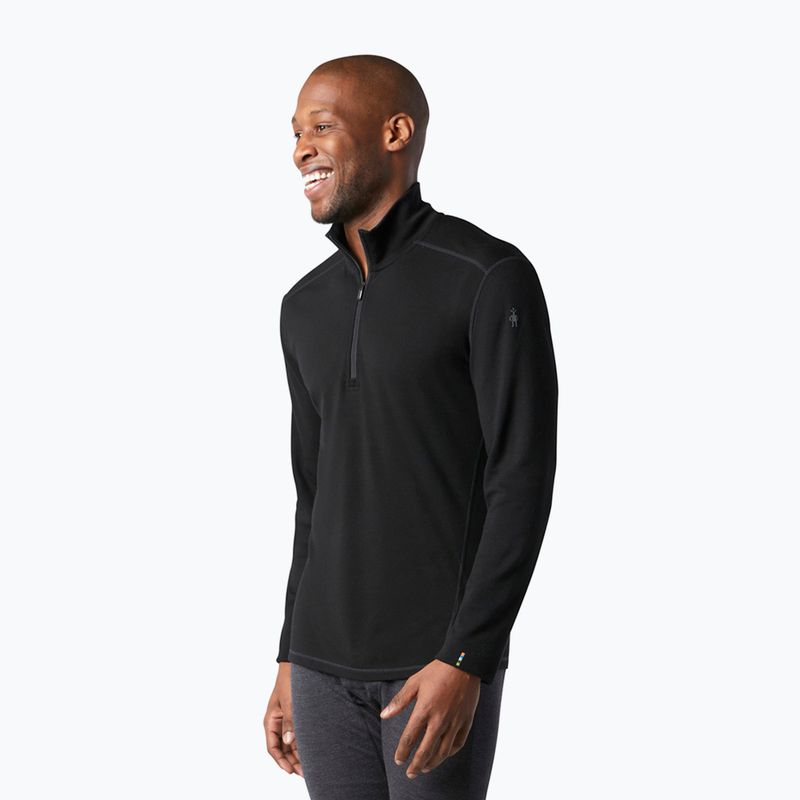 Ανδρικό Smartwool Classic Thermal Merino Base Layer 1/4 Zip Boxed θερμικό φούτερ μαύρο