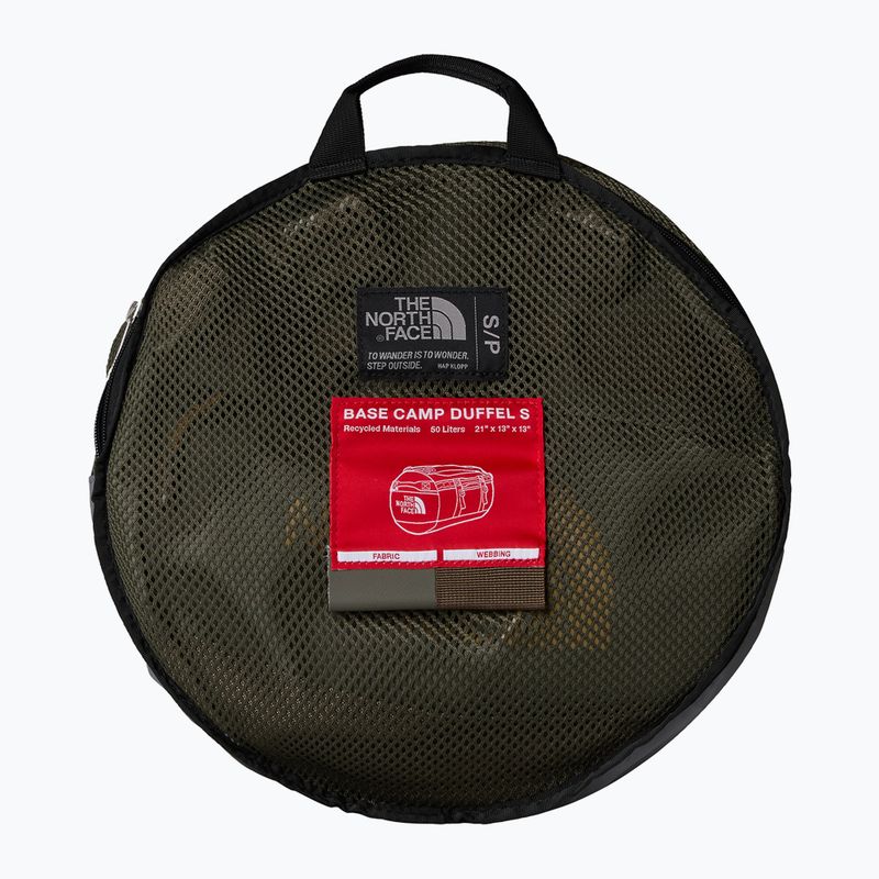 The North Face Base Camp Duffel S 50 l ταξιδιωτική τσάντα καινούργια taupe πράσινο/καφέ καπνιστό/καφέ χρηστικό 3