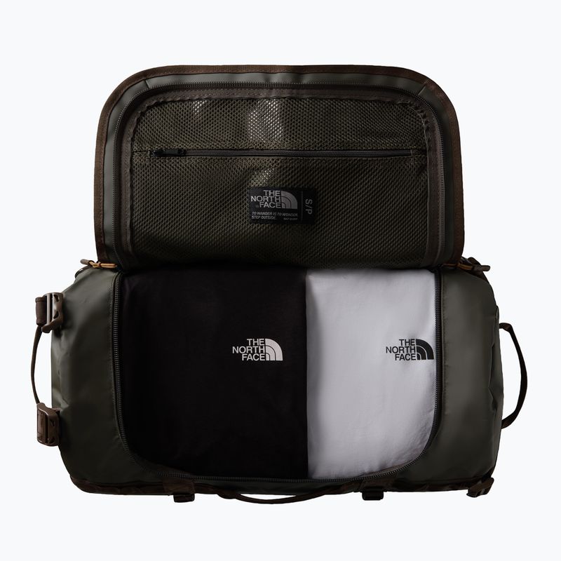 The North Face Base Camp Duffel S 50 l ταξιδιωτική τσάντα καινούργια taupe πράσινο/καφέ καπνιστό/καφέ χρηστικό 4