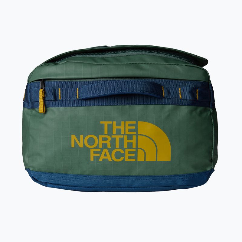 The North Face Base Camp Voyager Duffel 62 l ταξιδιωτική τσάντα σε πράσινο/σκιαστικό μπλε χρώμα 3