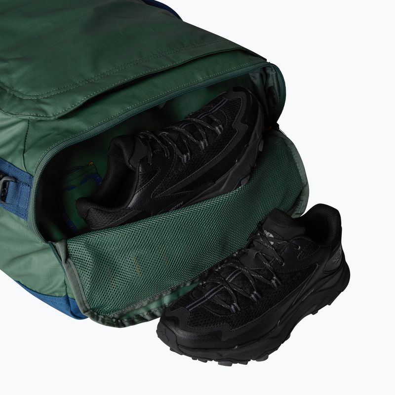 The North Face Base Camp Voyager Duffel 62 l ταξιδιωτική τσάντα σε πράσινο/σκιαστικό μπλε χρώμα 6