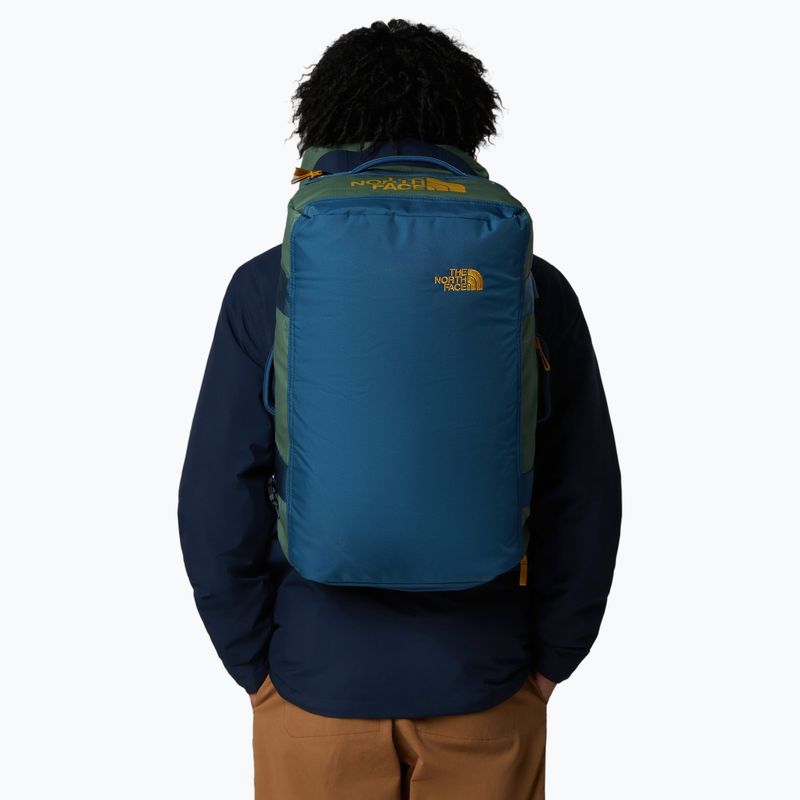 The North Face Base Camp Voyager Duffel 42 l ταξιδιωτική τσάντα σε πράσινο/σκιαστικό μπλε χρώμα 7