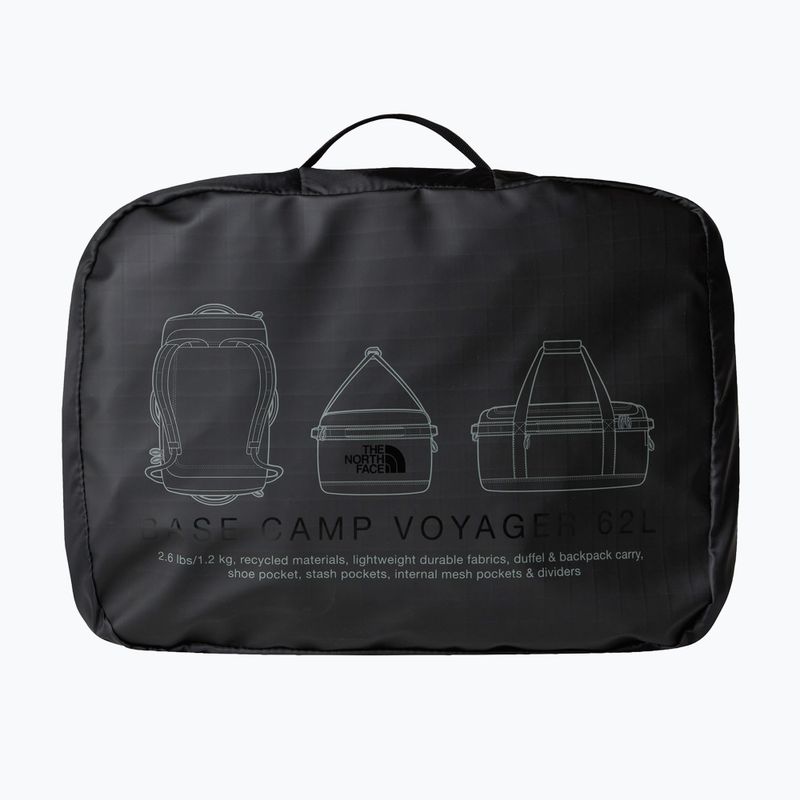 The North Face Base Camp Voyager Duffel 62 l tnf black/asphalt grey ταξιδιωτική τσάντα 4