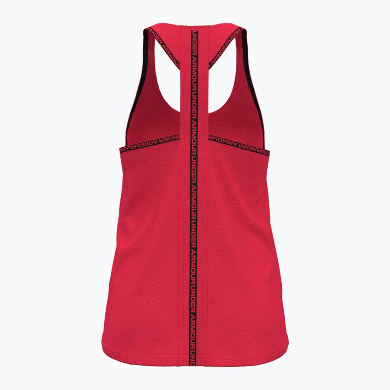 Under Armour Knockout Tank racer κόκκινο/μαύρο γυναικείο προπονητικό μπλουζάκι 2