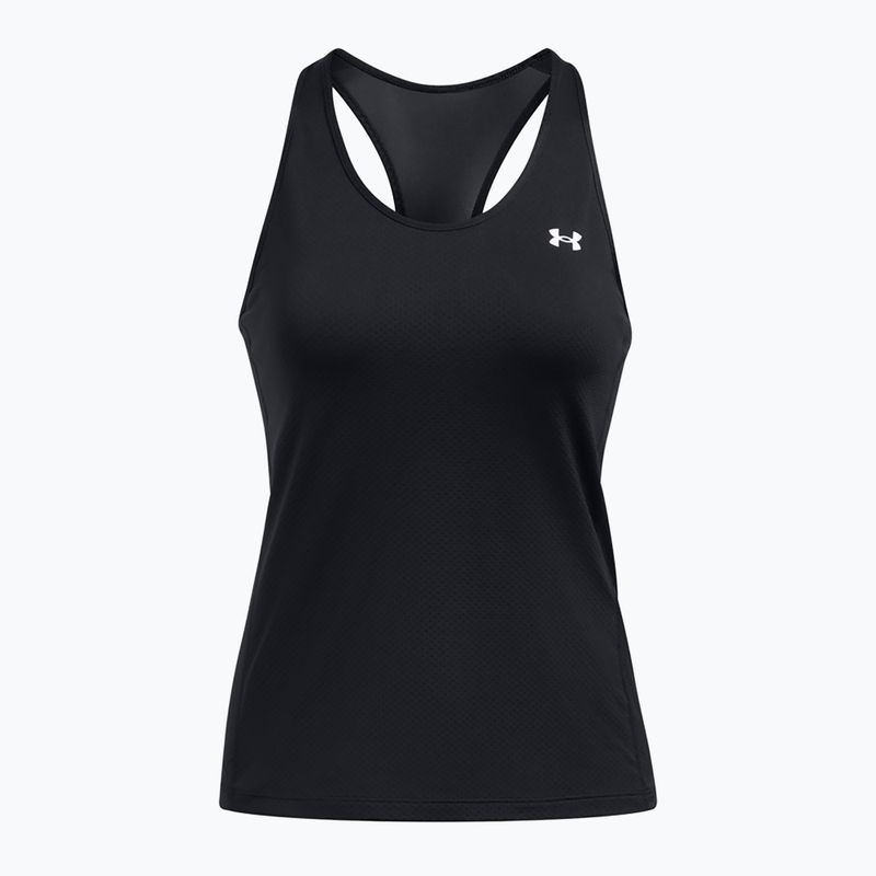 Under Armour HeatGear Armour Racer μαύρο/λευκό γυναικείο μπλουζάκι προπόνησης 4