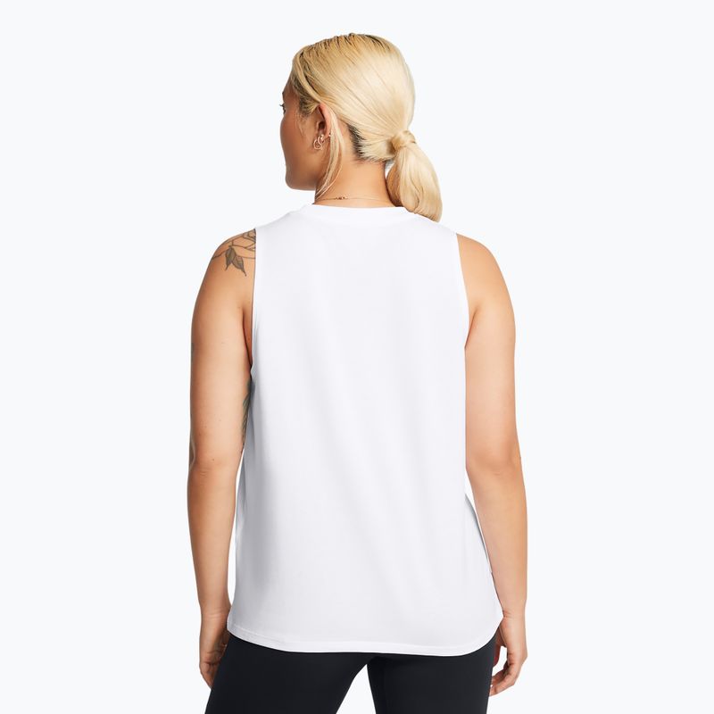 Γυναικείο φανελάκι προπόνησης Under Armour Rival Muscle Tank white/black 2