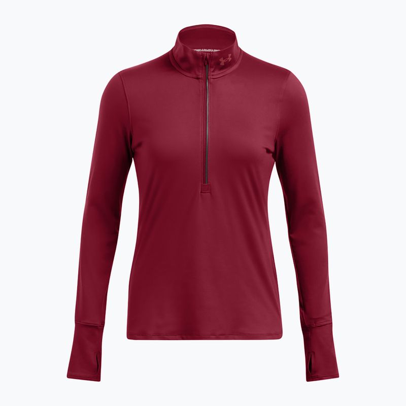 Under Armour Launch Pro Half Zip καρδινάλιο/ανακλαστικό γυναικείο μακρυμάνικο τρέξιμο