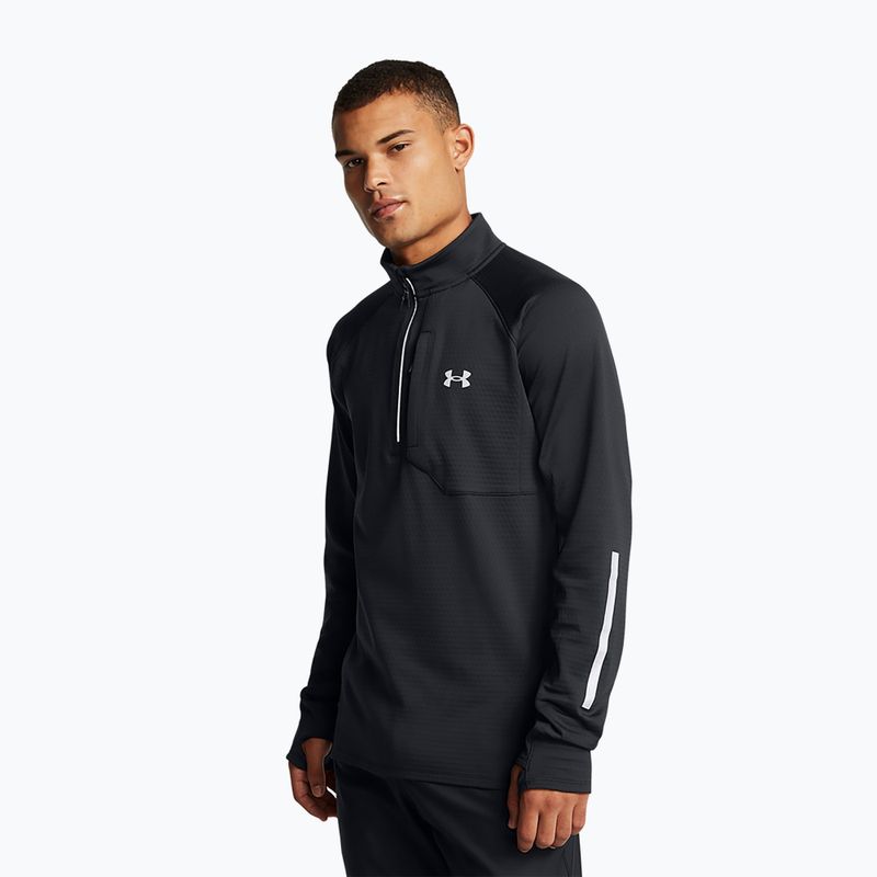 Under Armour Launch Elite CW Half Zip μαύρο/ανακλαστικό ανδρικό φούτερ για τρέξιμο