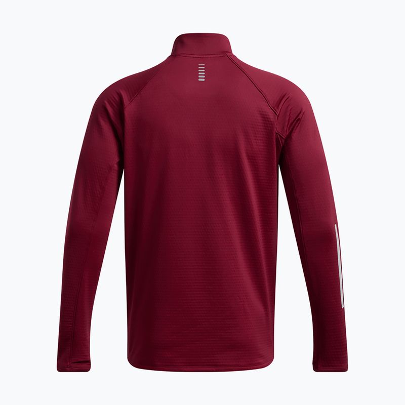 Ανδρικό Under Armour Launch Elite CW Half Zip καρδινάλιο/ανακλαστικό φούτερ για τρέξιμο 4