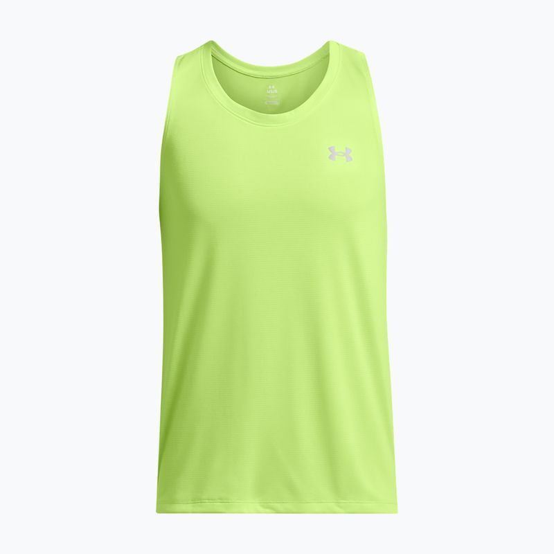 Under Armour Launch Singlet morph πράσινο/ανακλαστικό ανδρικό running tank top 3