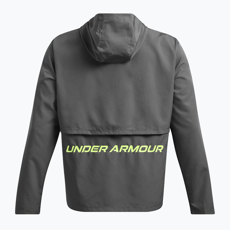 Ανδρικό μπουφάν τρεξίματος Under Armour Storm Run με κουκούλα castlerock/morph green/reflective 4