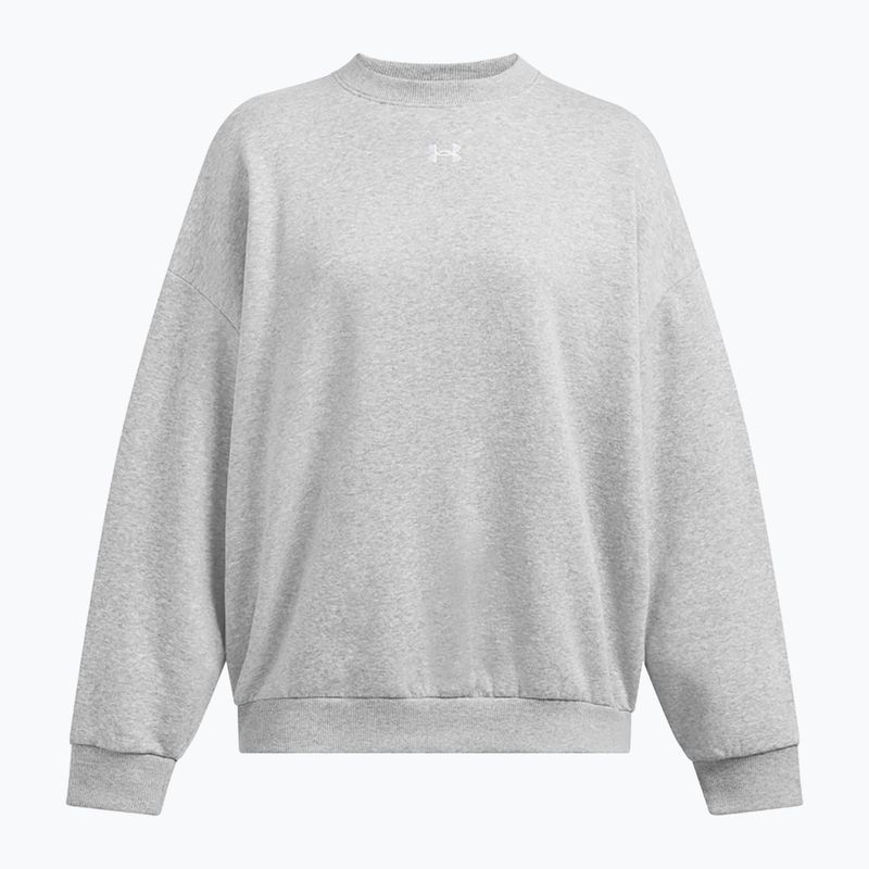 Under Armour γυναικείο Rival Fleece OS Crew mod γκρι ανοιχτό χρώμα ερείκης/λευκό φούτερ