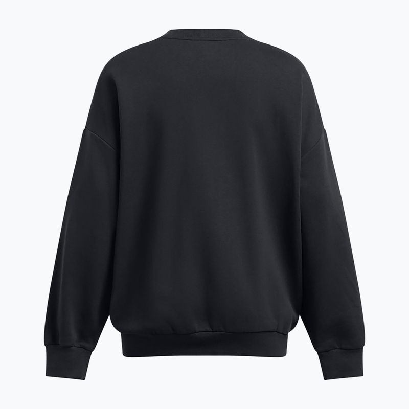 Under Armour γυναικείο Rival Fleece OS Crew μαύρο/λευκό φούτερ 5