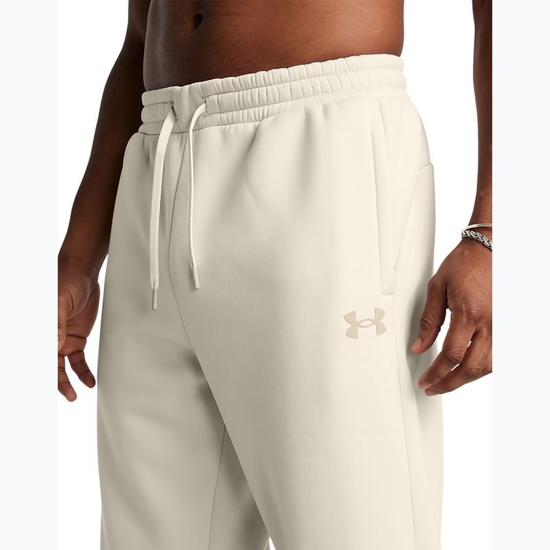 Ανδρικό Under Armour Fleece Pro Joggers λευκή/χακί βάση κορυφής 4