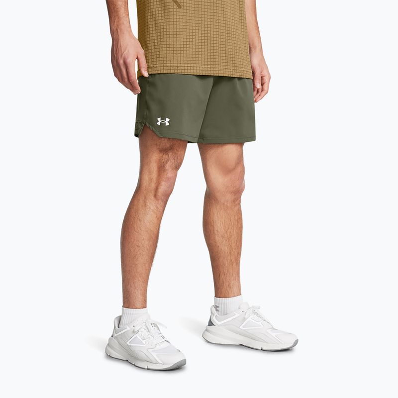 Under Armour ανδρικό προπονητικό σορτς UA Vanish Woven 6in marine green/white