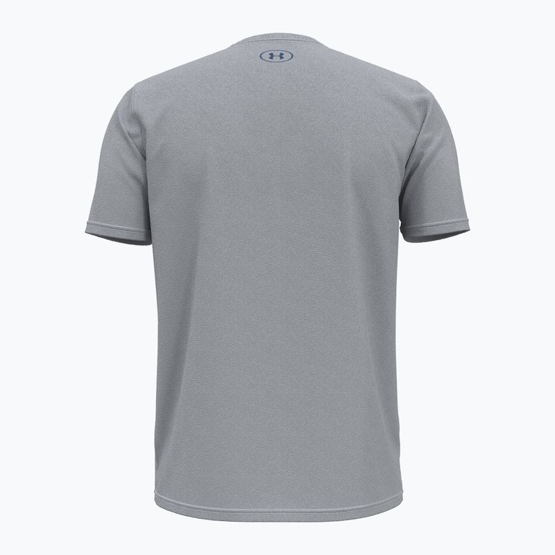 Ανδρικό μπλουζάκι προπόνησης Under Armour Sliced Wordmark 60/40S mod gray/tech blue 2