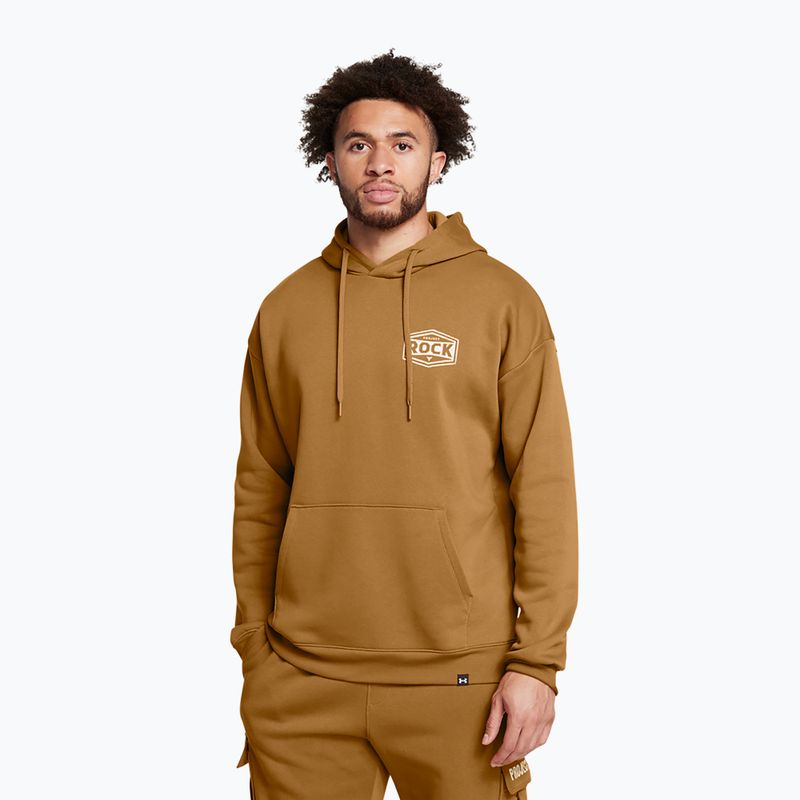 Ανδρικό φούτερ Under Armour Project Rock Icon Fleece Hoodie κίτρινη ώχρα/ιλύς