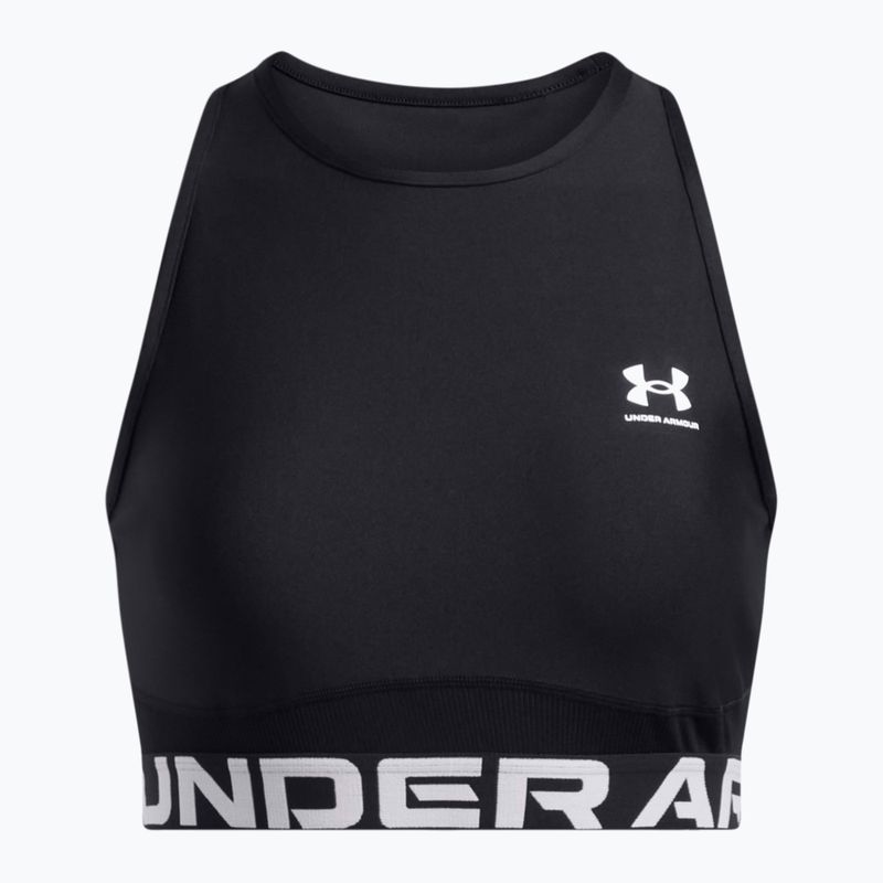 Under Armour Heat Gear Rib Tank μαύρο/μαύρο/λευκό γυναικείο μπλουζάκι προπόνησης