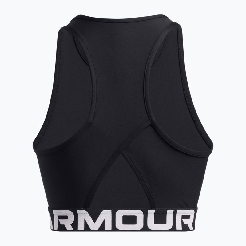 Under Armour Heat Gear Rib Tank μαύρο/μαύρο/λευκό γυναικείο μπλουζάκι προπόνησης 2