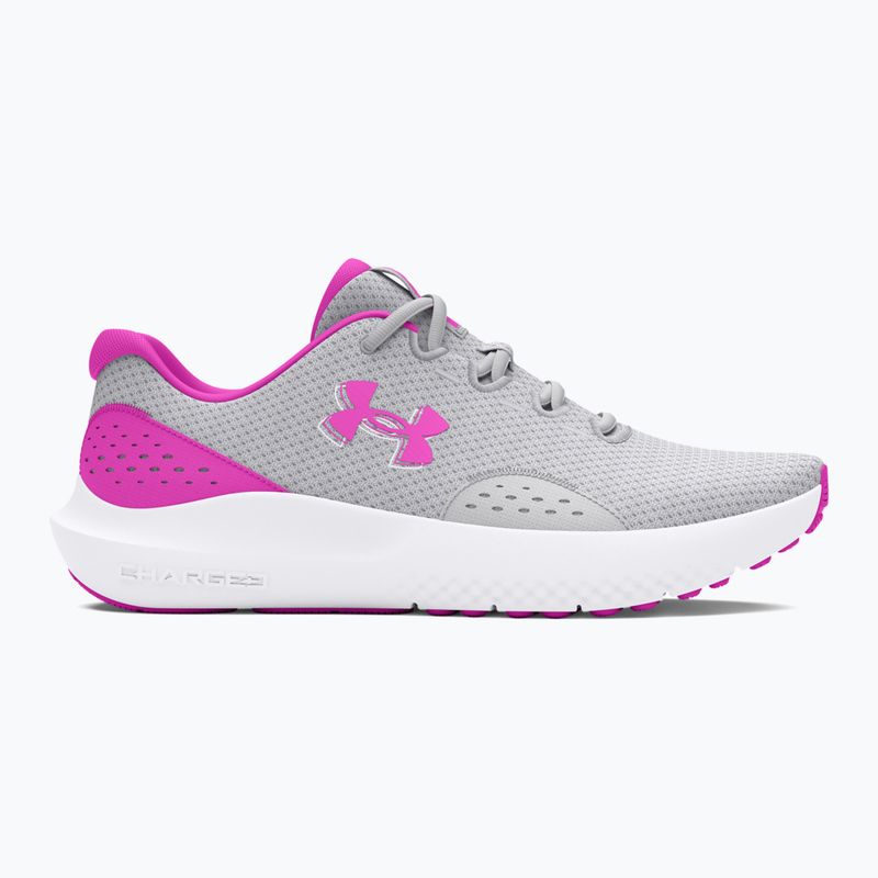 Under Armour Charged Surge 4 halo gray/vivid magenta/vivid magenta γυναικεία παπούτσια για τρέξιμο 9