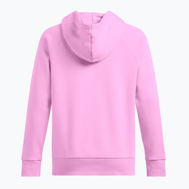 Γυναικείο φούτερ Under Armour Rival Fleece Big Logo Hoody αστρικό ροζ/λευκό 2