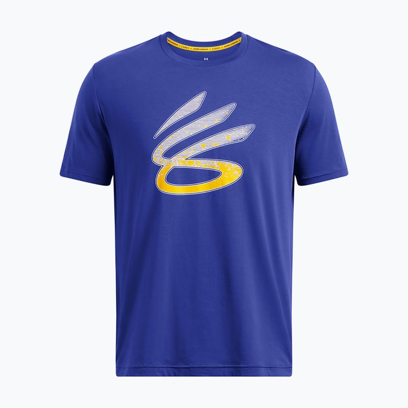 Ανδρικό μπλουζάκι Under Armour Curry Logo Trend royal/λευκό/ταξί 3