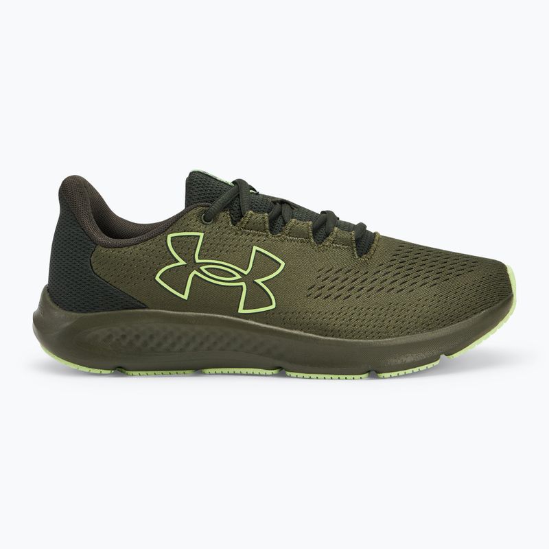 Ανδρικά παπούτσια τρεξίματος Under Armour Charged Pursuit 3 Big Logo marine από πράσινο/baroque green 2