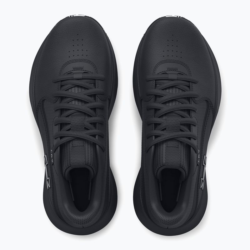 Under Armour GS Lockdown 7 παιδικά παπούτσια μπάσκετ μαύρο/μαύρο/μεταλλικό ασήμι 4