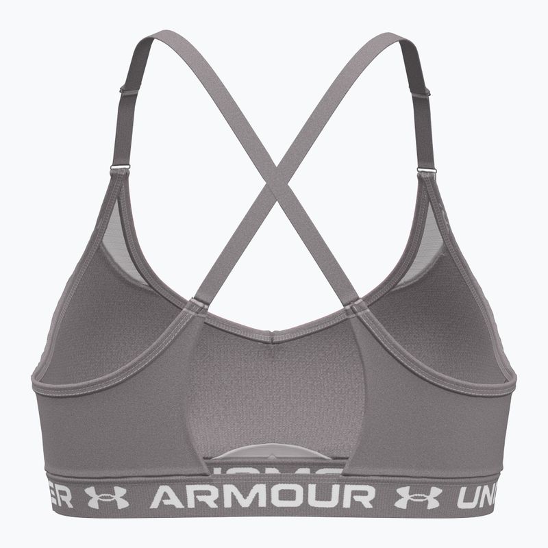 Under Armour Crossback Low tetra γκρι/λευκό σουτιέν προπόνησης 2