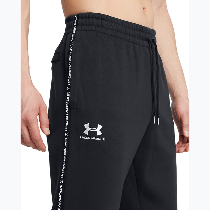 Ανδρικό παντελόνι Under Armour Icon Fleece Jgr μαύρο/λευκό 4