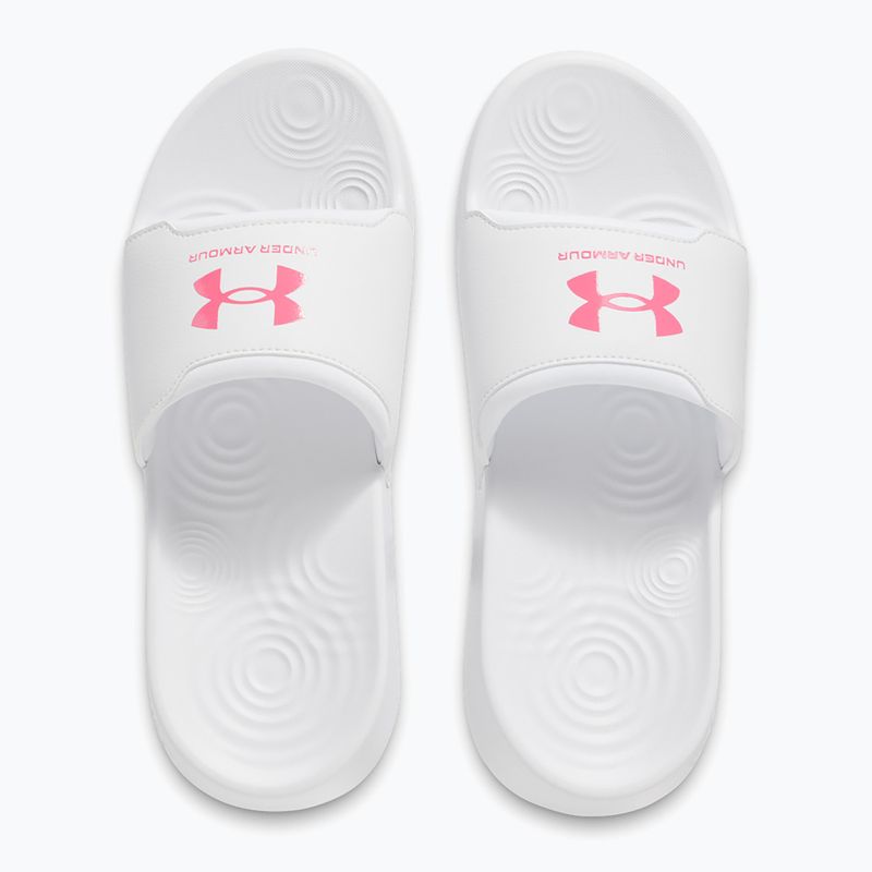 Under Armour Ignite Select γυναικεία σανδάλια λευκό/λευκό/σούπερ ροζ 4