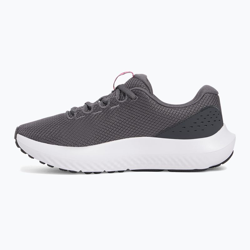 Under Armour Charged Surge 4 castlerock/anthracite/aero pink γυναικεία παπούτσια για τρέξιμο 2