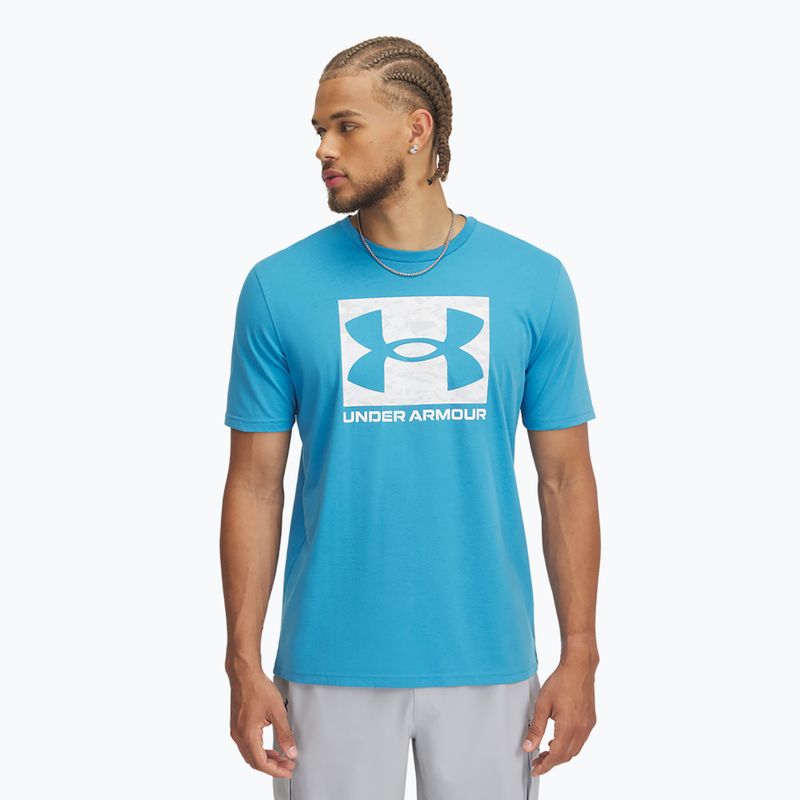 Ανδρικό μπλουζάκι προπόνησης Under Armour ABC Camo Boxed Logo αιθέριο μπλε/λευκό