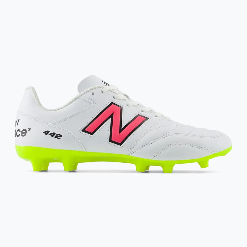 Ανδρικά παπούτσια ποδοσφαίρου New Balance 442's Academy V2 FG white/lime 9