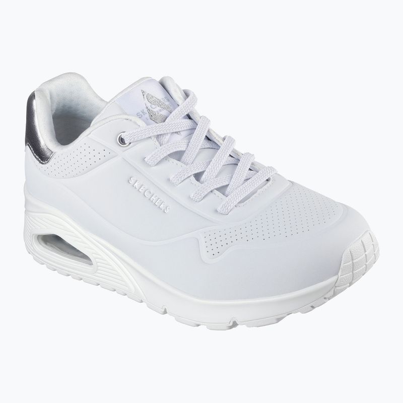 Γυναικεία παπούτσια SKECHERS Uno Shimmer Away white/silver 8