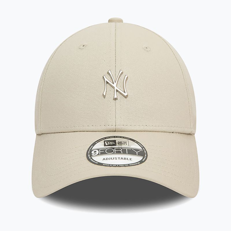 Καπέλο μπέιζμπολ New Era Metallic Pin 940 Nyy light beige 3