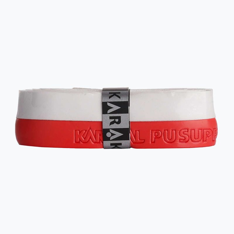 Περιτύλιγμα ρακέτας σκουός Karakal Pu Super Grip Duo white / red