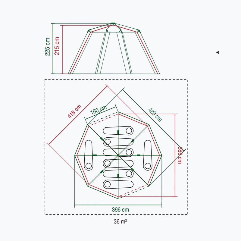 Coleman Octagon 8 Νέα σκηνή κάμπινγκ 8 ατόμων γκρι 2176828 7