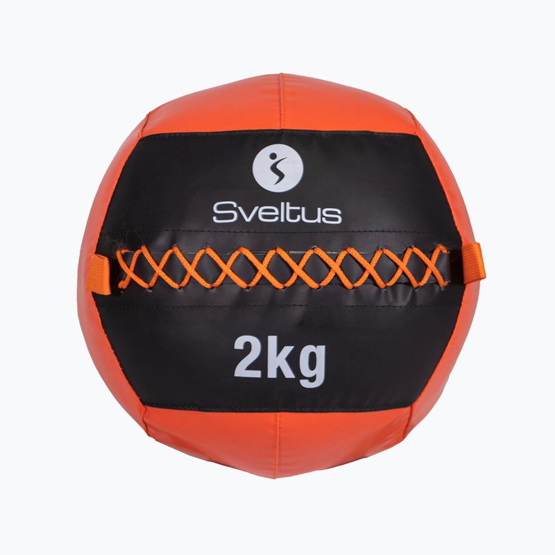 Sveltus Wall Ball 2 kg μαύρο/κόκκινο