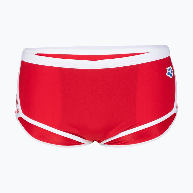 Ανδρικά arena Icons Swim Low Waist Short Solid κόκκινο 005046/410 μαγιό 4