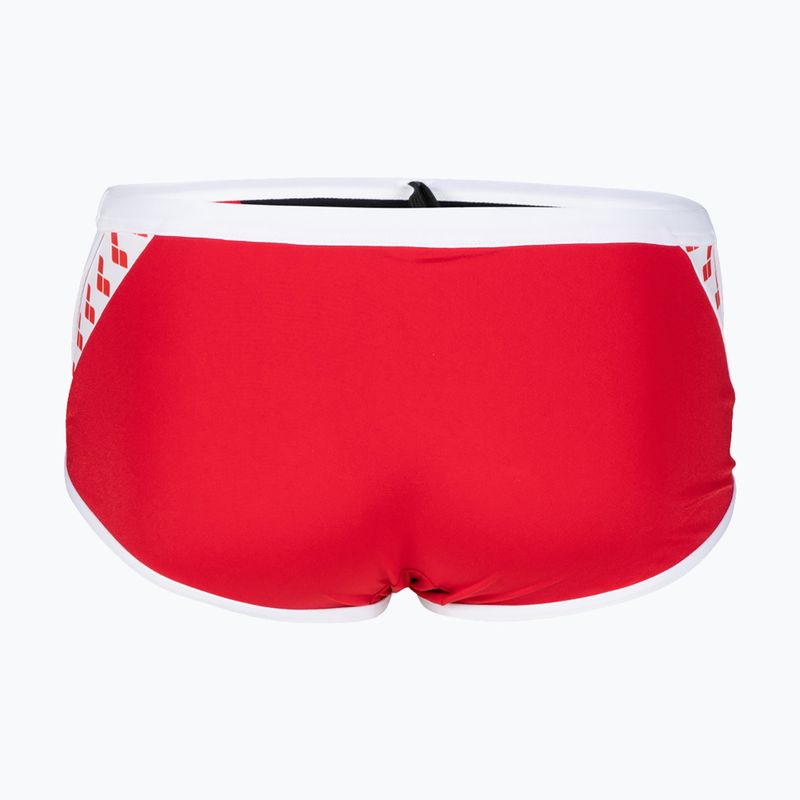 Ανδρικά arena Icons Swim Low Waist Short Solid κόκκινο 005046/410 μαγιό 5