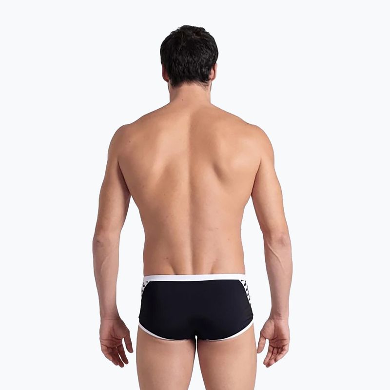 Ανδρικά arena Icons Swim Low Waist Short Solid μαύρο/λευκό σλιπ για κολύμπι 6