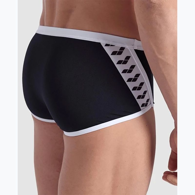 Ανδρικά arena Icons Swim Low Waist Short Solid μαύρο/λευκό σλιπ για κολύμπι 8