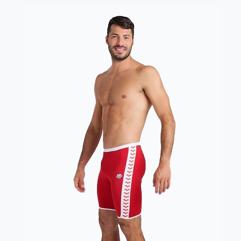 Ανδρικό arena Icons Swim Jammer Αμιγές κόκκινο/λευκό 5