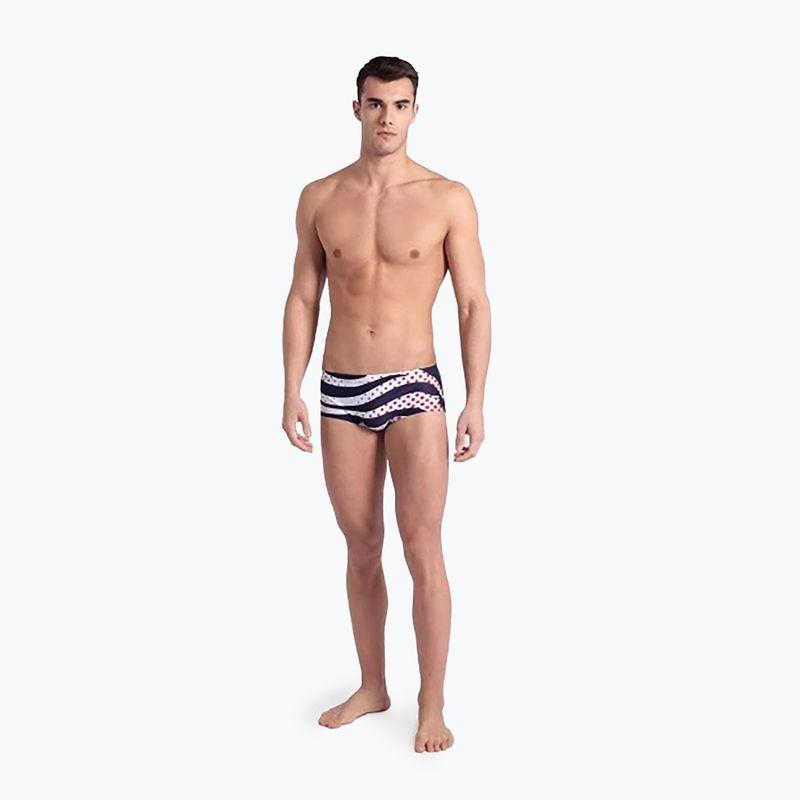 Ανδρικά κολυμβητικά μποξεράκια arena Multi Stripes Swim Low Waist Short navy multi 5