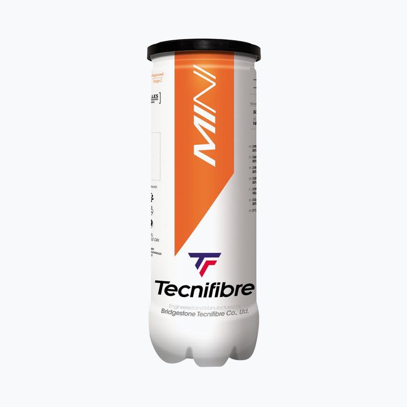 Tecnifibre Μίνι παιδικές μπάλες τένις 3 τεμάχια πορτοκαλί και κίτρινο 63BALMT000