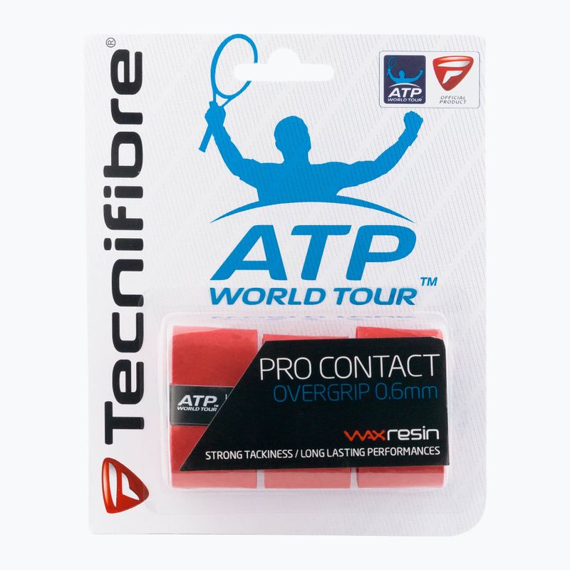 Tecnifibre Contact Pro περιτύλιγμα ρακέτας τένις 3 τεμάχια κόκκινο 52ATPCONRD