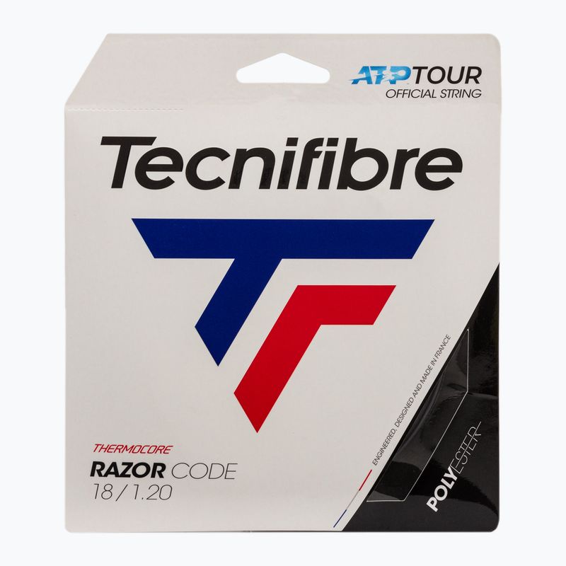 Σπάγγος τένις Tecnifibre Razor Code 12 m μαύρο 04GRA120XC