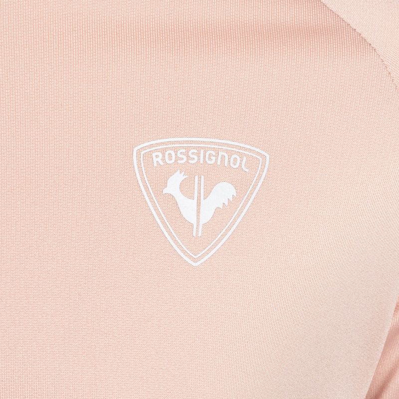 Rossignol Girl Warm Stretch powder pink παιδικό φούτερ για σκι 8