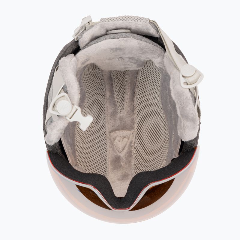 Γυναικείο κράνος σκι Rossignol Fit Visor Impacts white/orange/silver 7